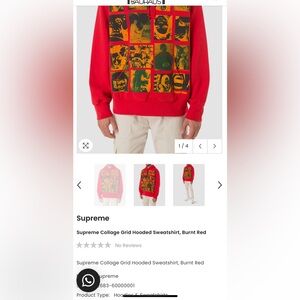 Supreme RARE Collage Grid Hoodie